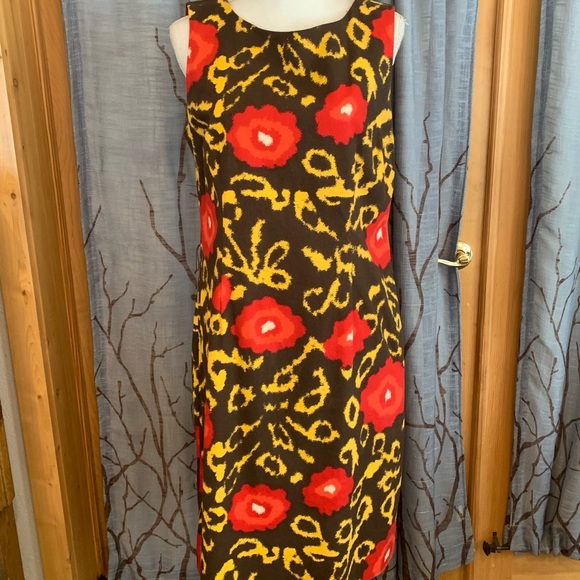 Oscar de la Renta Dresses & Skirts - Oscar de la Renta 12 brown red floral shea…